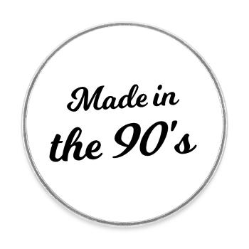 Die 90er Jahre - Runder Kühlschrankmagnet - Weiß - Vorne
