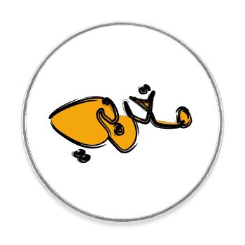 MAGHRIBI - Runder Kühlschrankmagnet - Weiß - Vorne