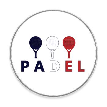 PADEL FRANCE 2 - Round  fridge magnet - white - Front