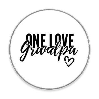 UN GRAND-PÈRE D’AMOUR. CADEAU DE GRAND-PÈRE - Magnet rond - blanc - Devant