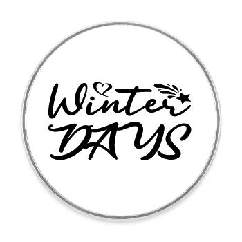 Winter Days - Runder Kühlschrankmagnet - Weiß - Vorne
