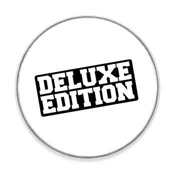 Deluxe Edition - Runder Kühlschrankmagnet - Weiß - Vorne