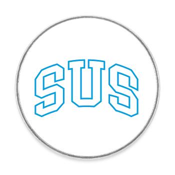 sus - Runder Kühlschrankmagnet - Weiß - Vorne