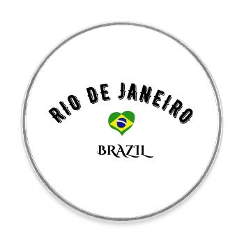 Rio de Janeiro brazil - Round  fridge magnet - white - Front