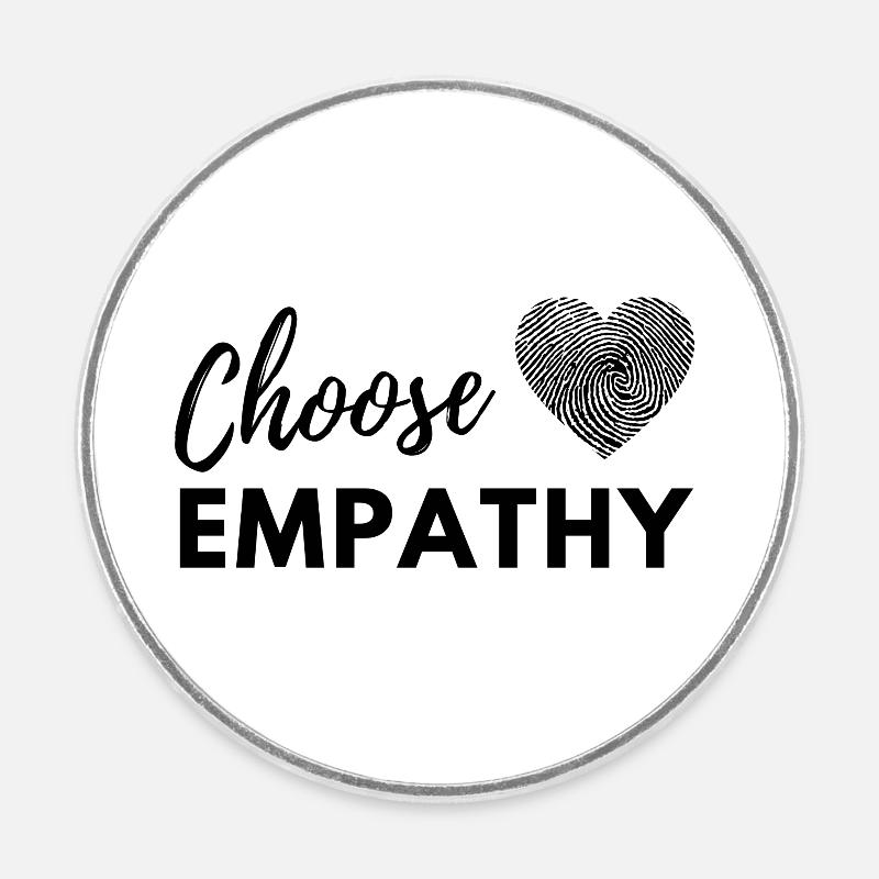 Choose Empathy - Runder Kühlschrankmagnet - Weiß