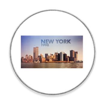 New York 1998 - Round  fridge magnet - white - Front