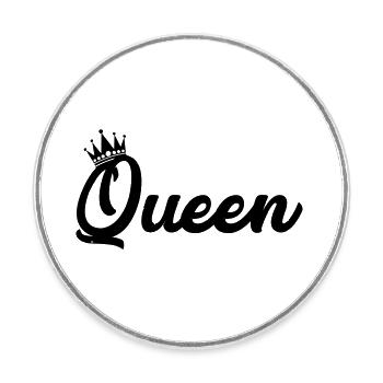 Queen - Round  fridge magnet - white - Front