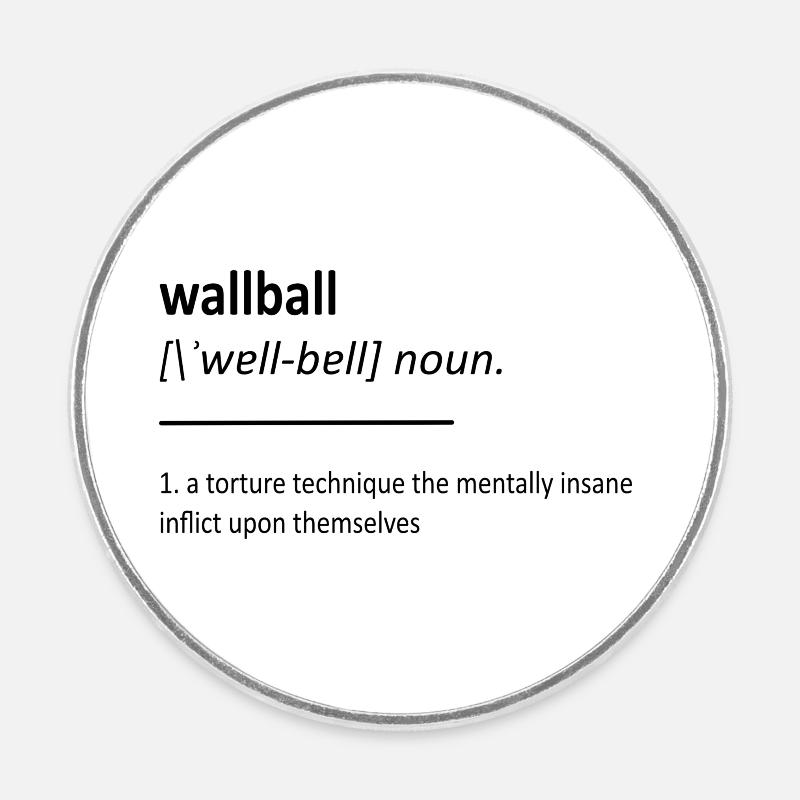 Ballon wallball - Magnet rond - blanc
