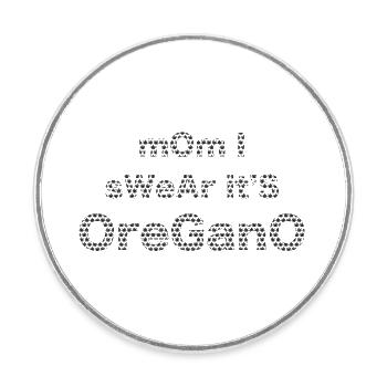 MAMAN JE JURE SON ORIGAN - Magnet rond - blanc - Devant
