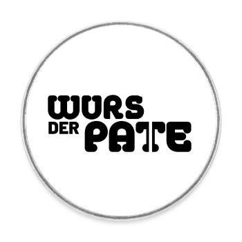 Der Wurstpate - Runder Kühlschrankmagnet - Weiß - Vorne