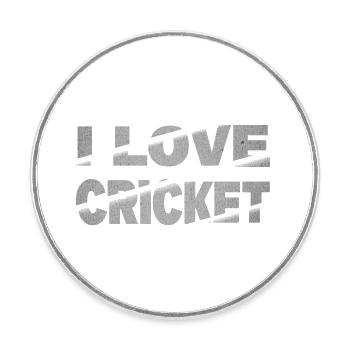 J’adore le cricket cricketer Batsman Sports - Magnet rond - blanc - Devant