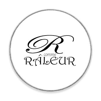 design original râleur - Magnet rond - blanc - Devant