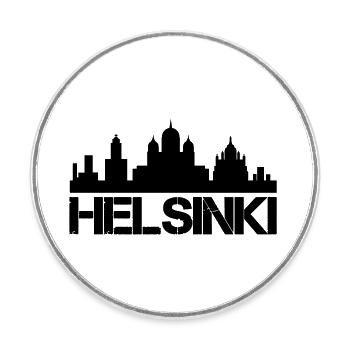 Helsinki 01 - Round  fridge magnet - white - Front