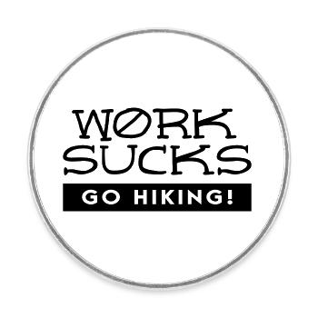Works sucks - Round  fridge magnet - white - Front