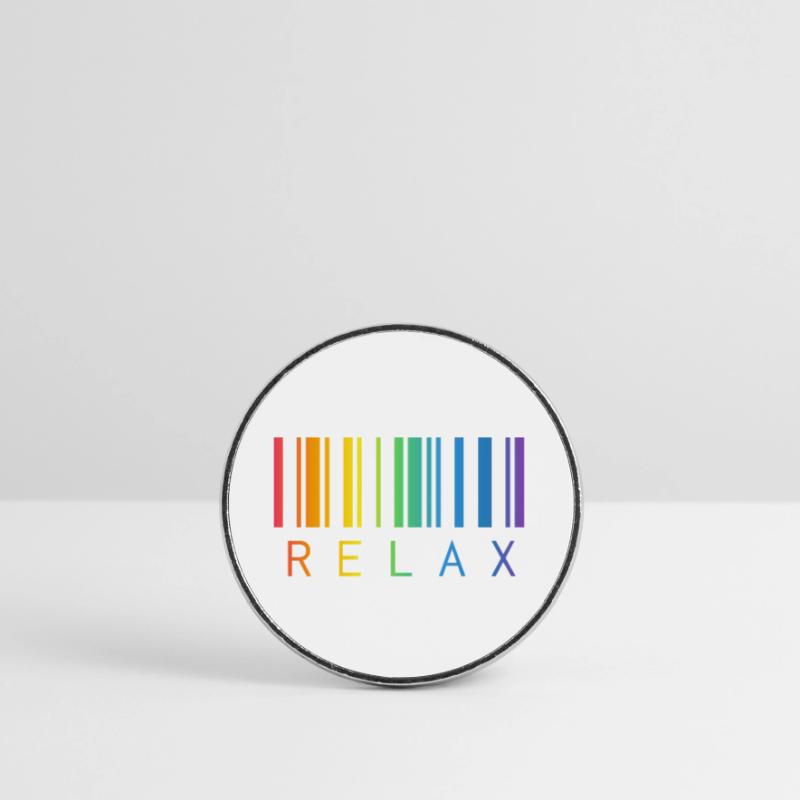 RELAX, CODE-BARRES, STRICHCODE Magnet rond