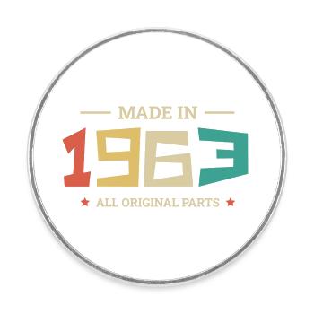 Legendär seit 1963 Original 1963 - Runder Kühlschrankmagnet - Weiß - Vorne