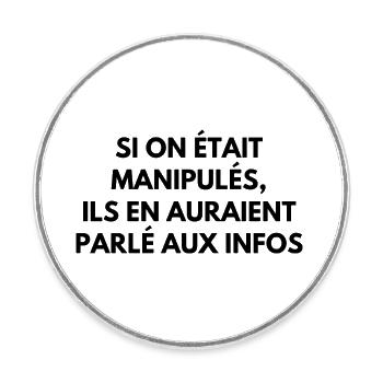si on était manipulés - Magnet rond - blanc - Devant