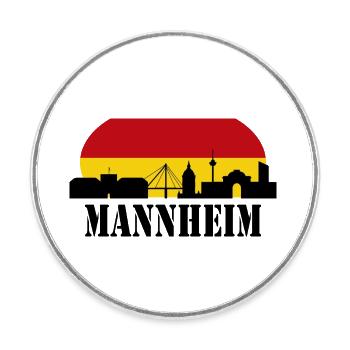 Mannheim Monnem Mannheimat - Runder Kühlschrankmagnet - Weiß - Vorne