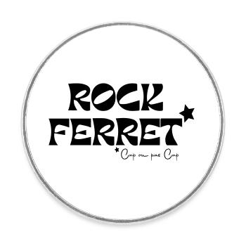 Rock Ferret - Round  fridge magnet - white - Front