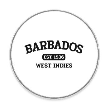 Barbade - Goergetown - Caraïbes - Antilles 1536 - Magnet rond - blanc - Devant