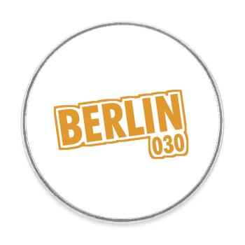 Berlin - 030 - Capitale - Allemagne - Indicatif régional - Magnet rond - blanc - Devant