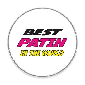 Best PATIN in the world - Magnet rond - blanc - Devant