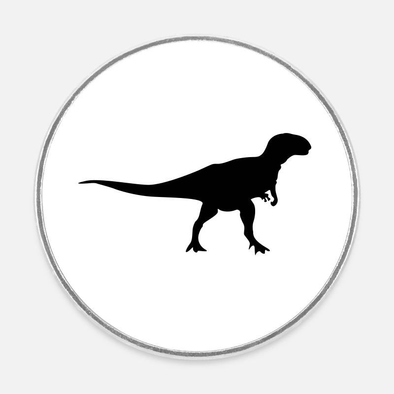 dinosaur - Round  fridge magnet - white