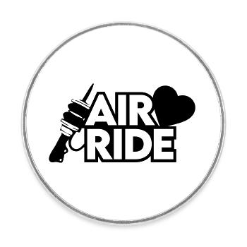 Airride Liebe Herz - Runder Kühlschrankmagnet - Weiß - Vorne