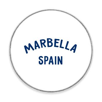 Marbella Spain Spanien Espana - Runder Kühlschrankmagnet - Weiß - Vorne