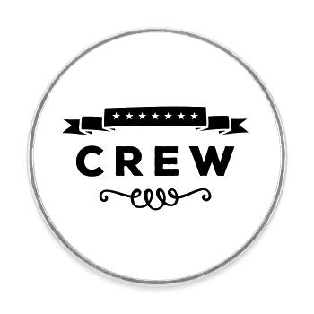 crew - Round  fridge magnet - white - Front