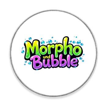 Morpho et Bubble - Magnet rond - blanc - Devant