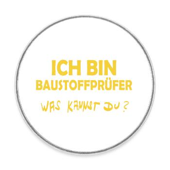 Building materials tester - Round  fridge magnet - white - Front
