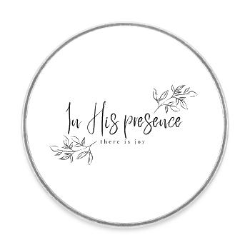 La joie en présence de Dieu - Magnet rond - blanc - Devant