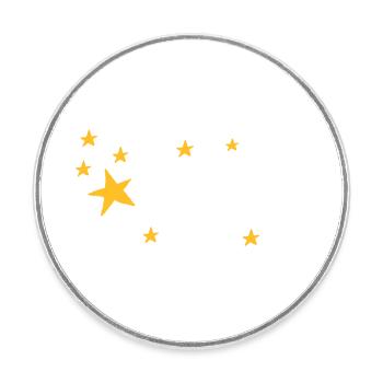 Poussière de fée - Magnet rond - blanc - Devant