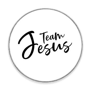 Team Jesus - Round  fridge magnet - white - Front