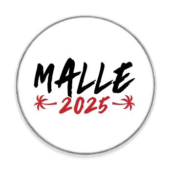 Malle 2025 Palme - Mallorca Holidays - Round  fridge magnet - white - Front