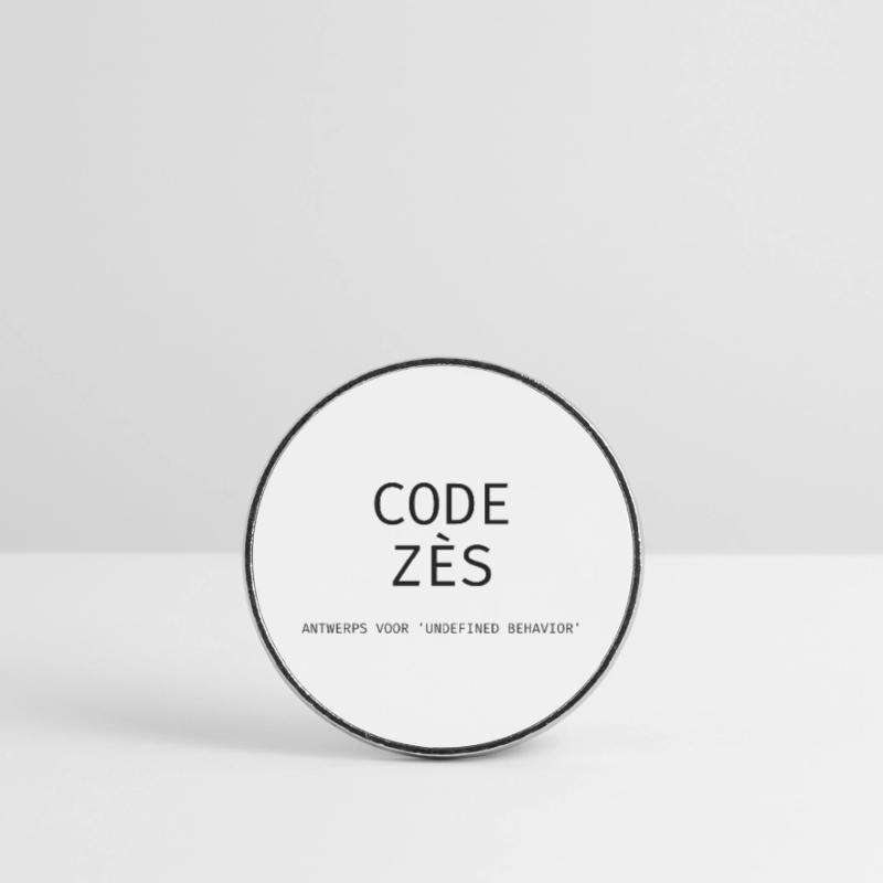 Antwerp: "Code Zès!" – Tech Dialect Shirt Round  fridge magnet