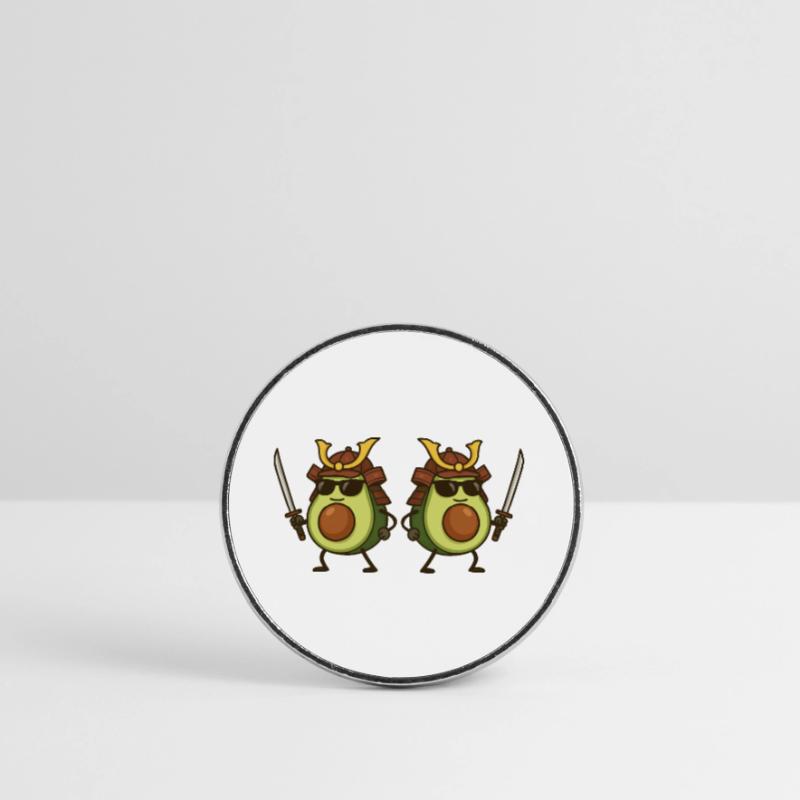 Avocado Samurai 2 Round  fridge magnet