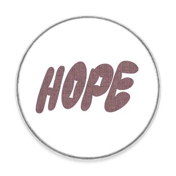 Hope – Tricot - Magnet rond - blanc - Devant