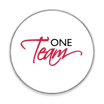 One Team Crew - Round  fridge magnet - white - Front