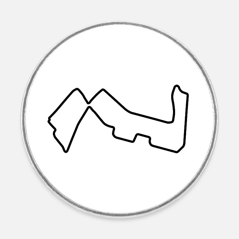 Circuit de Singapour - Magnet rond - blanc