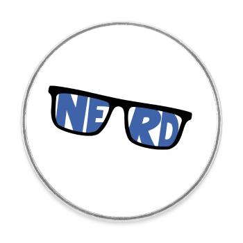nerd coder server download cyberspace programmer - Runder Kühlschrankmagnet - Weiß - Vorne