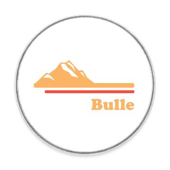 Bull City Suisse - Magnet rond - blanc - Devant