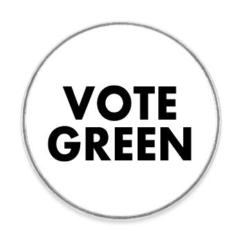 Vote green - Runder Kühlschrankmagnet - Weiß - Vorne