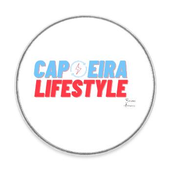 Mode de vie Capoeira - Magnet rond - blanc - Devant
