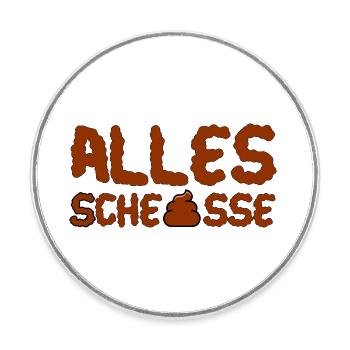 ScheisseV2 - Runder Kühlschrankmagnet - Weiß - Vorne