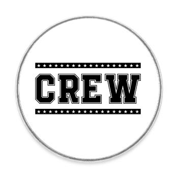 Crew - Round  fridge magnet - white - Front