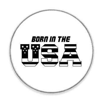 usa born in the 1 - Runder Kühlschrankmagnet - Weiß - Vorne
