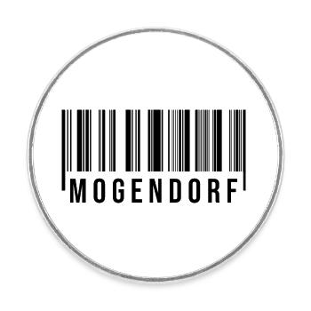 Mogendorf Westerwald - Runder Kühlschrankmagnet - Weiß - Vorne