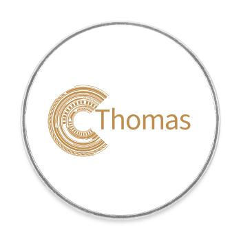Für Thomas - Runder Kühlschrankmagnet - Weiß - Vorne